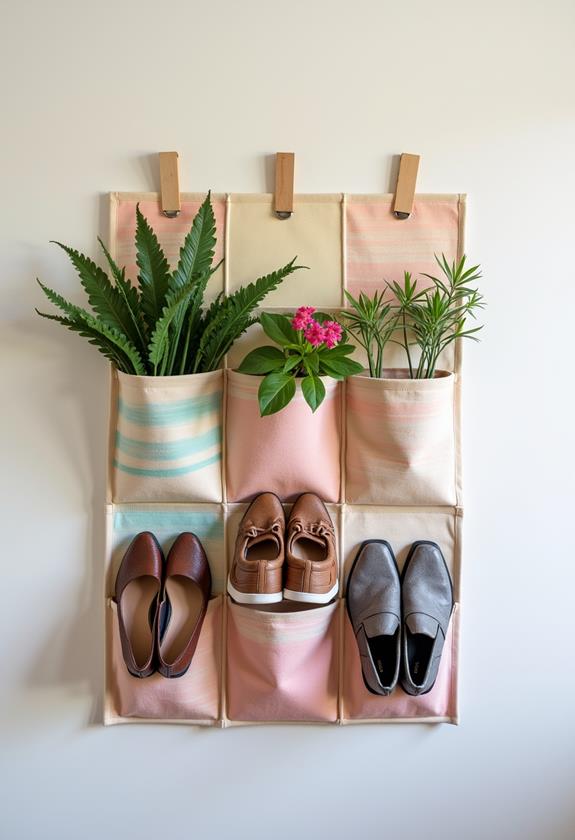 colorful footwear storage solution