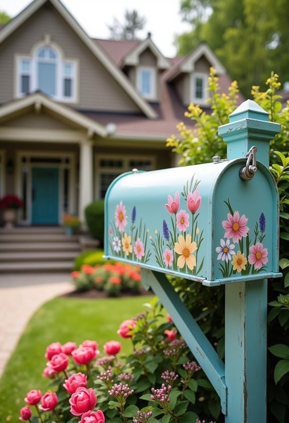 colorful mailbox transformation project