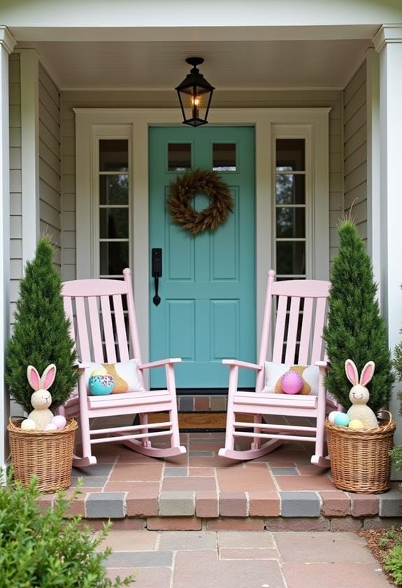 colorful outdoor seating decor
