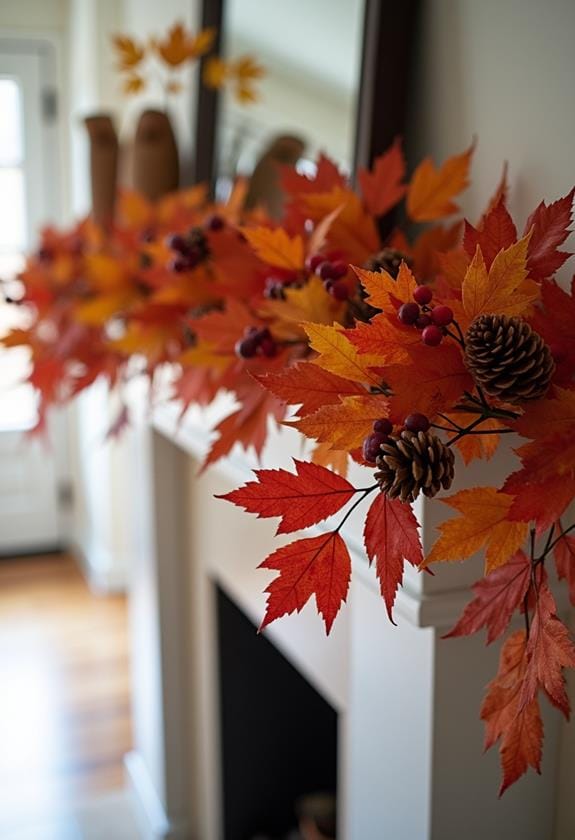colorful seasonal leaf decor