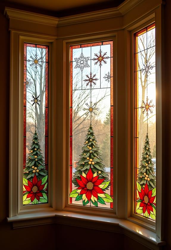 colorful window art decor