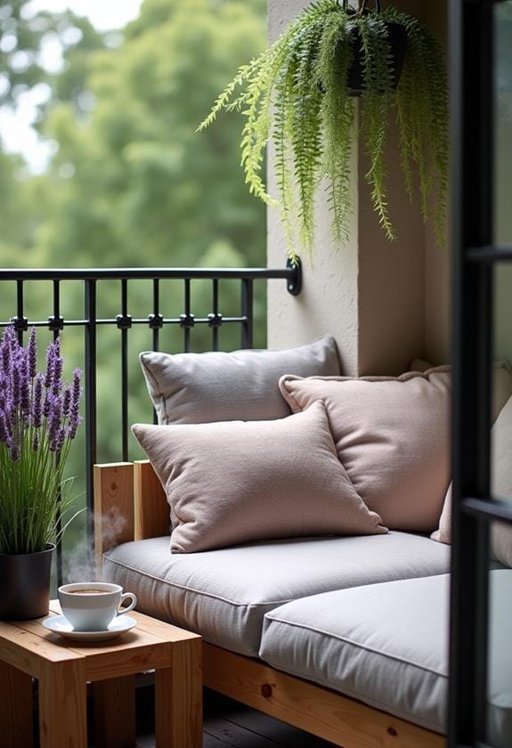 comfortable reading corner