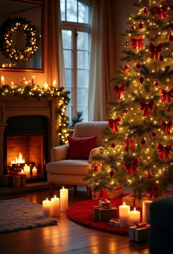 cozy ambiance through candles