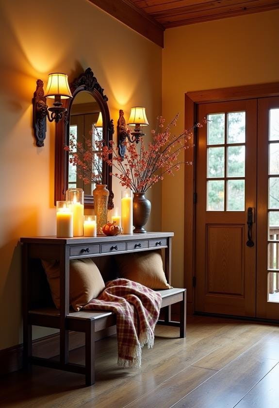 cozy atmosphere with candles