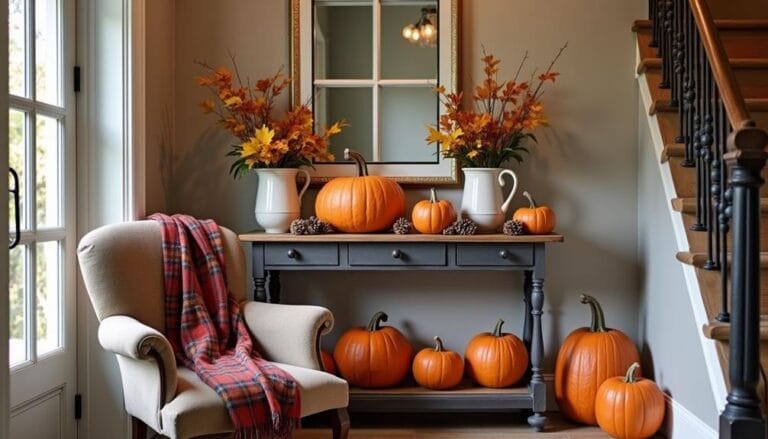 cozy autumn entrance decor