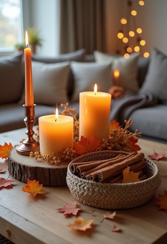cozy candle centerpieces collection