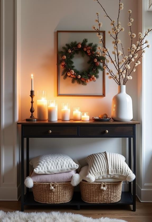 cozy fabrics and illumination