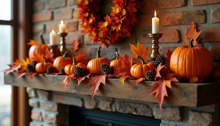 cozy fall mantel decor ideas