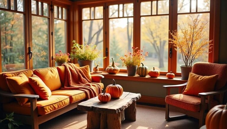 cozy fall sunroom decor ideas