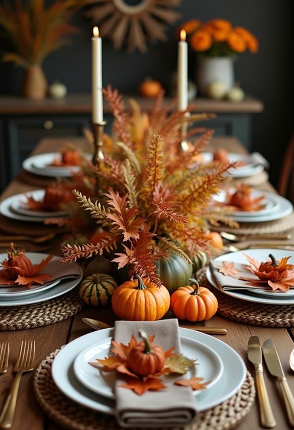 cozy fall table decor