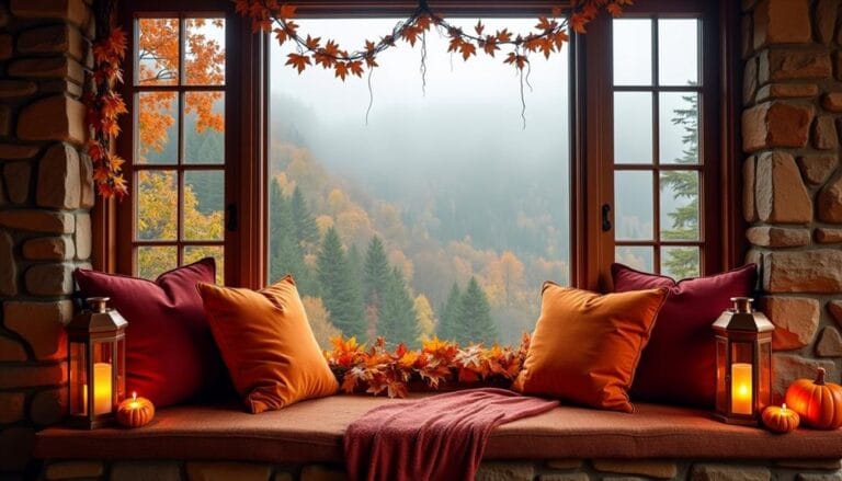 cozy fall window decor ideas