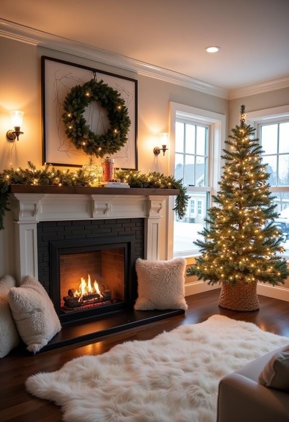 cozy holiday hearth corner