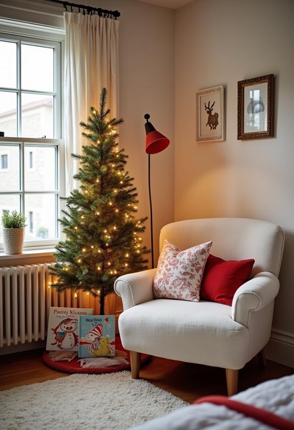 cozy seasonal reading corner