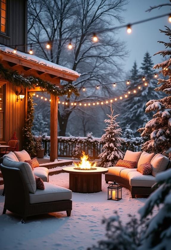 cozy winter backyard transformation ideas
