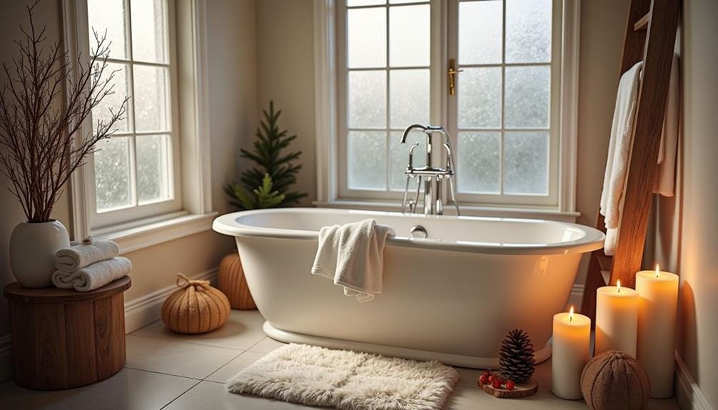 cozy winter bathroom decor