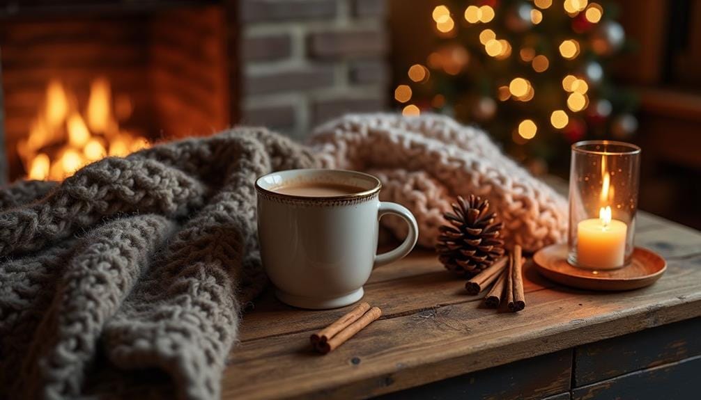 cozy winter coffee table decor