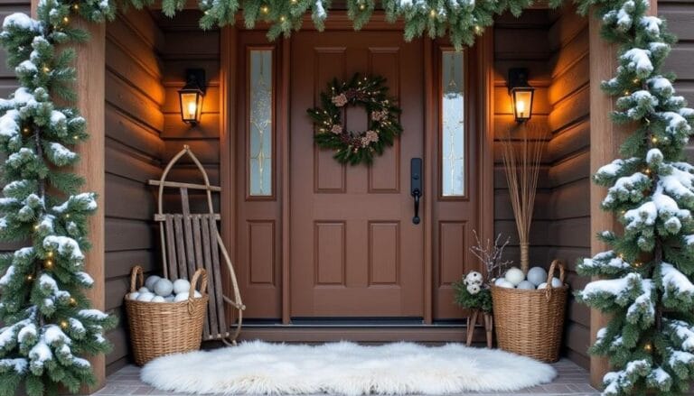 cozy winter entryway decor