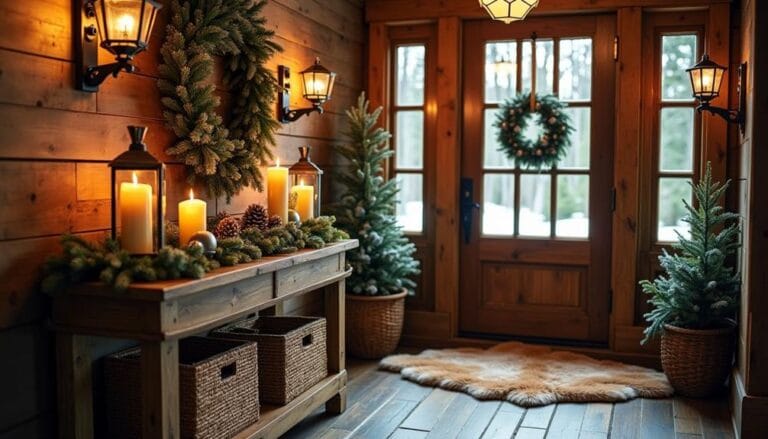 cozy winter foyer decor