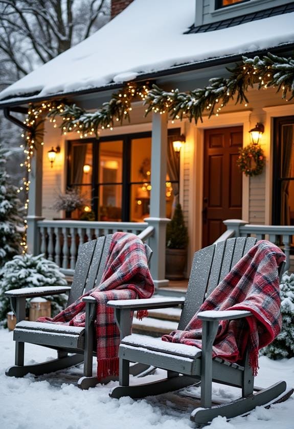 cozy winter front yard decor