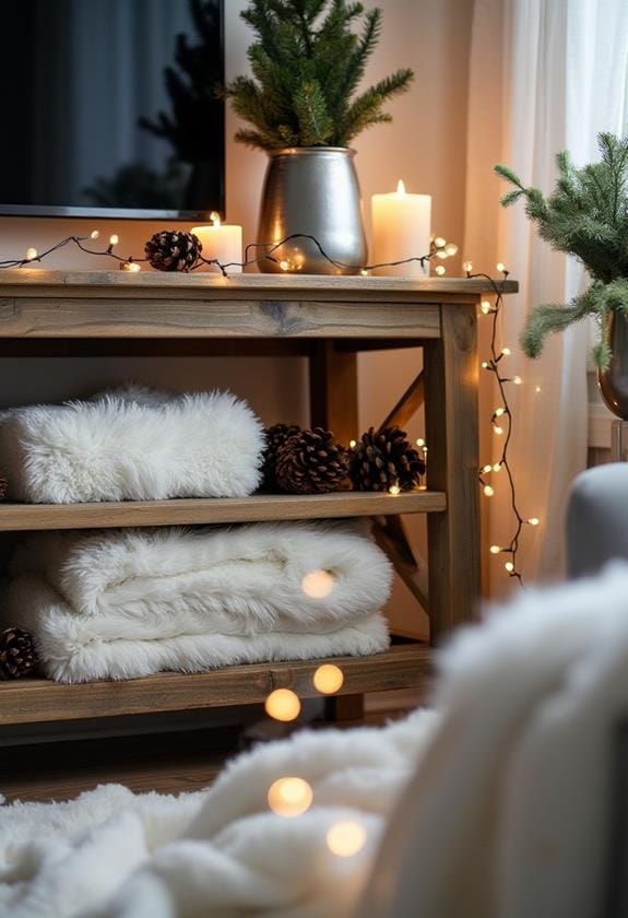 cozy winter tv decor ideas