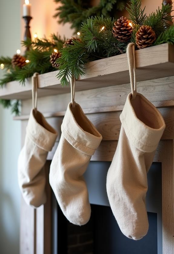 crafting burlap stockings easily