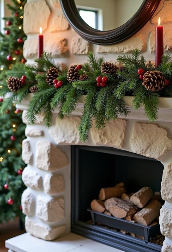 crafting festive pinecone decorations