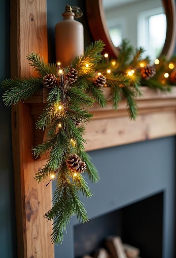 crafting pinecone decorations together