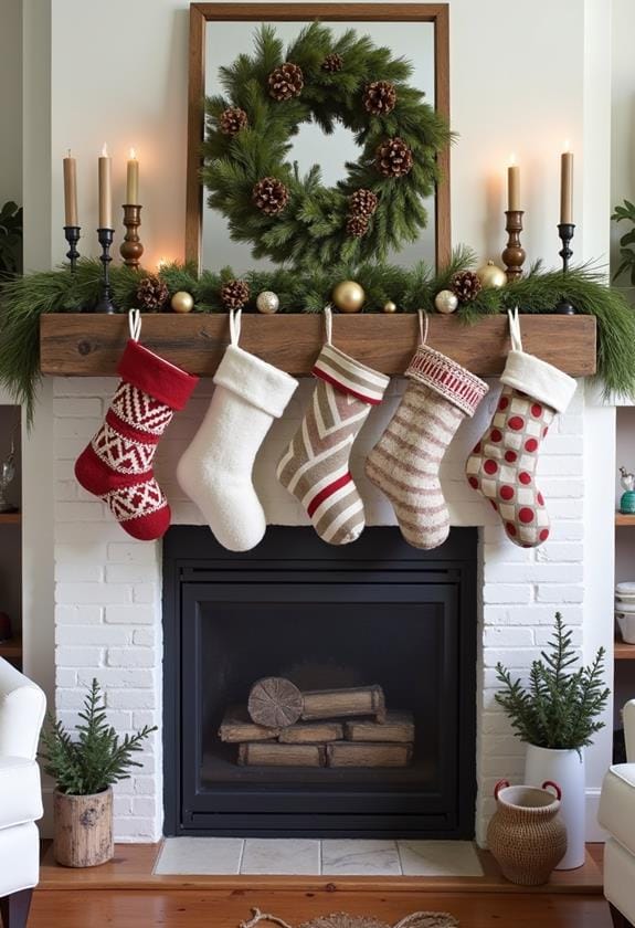 creative arrangement of stockings