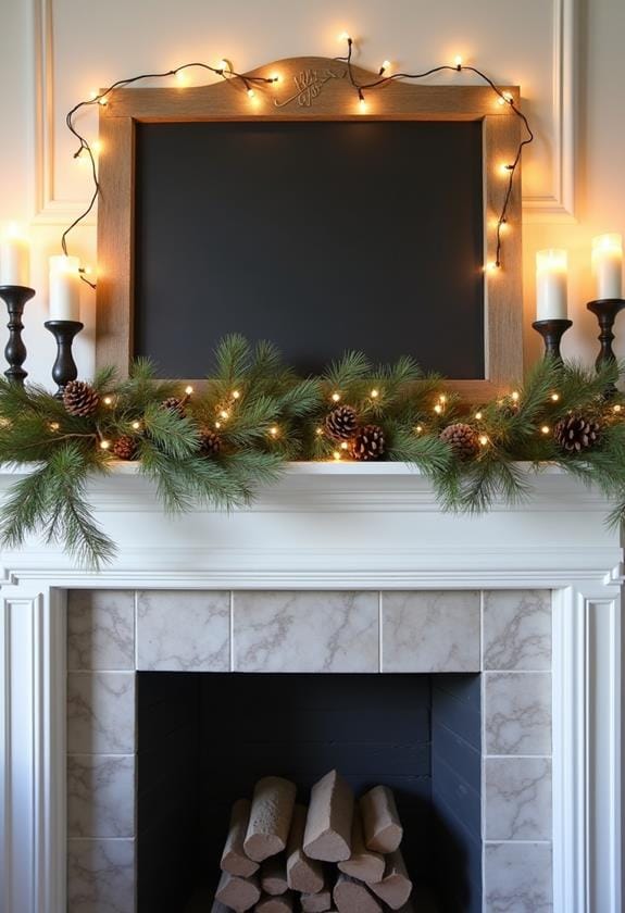 creative chalkboard messaging display