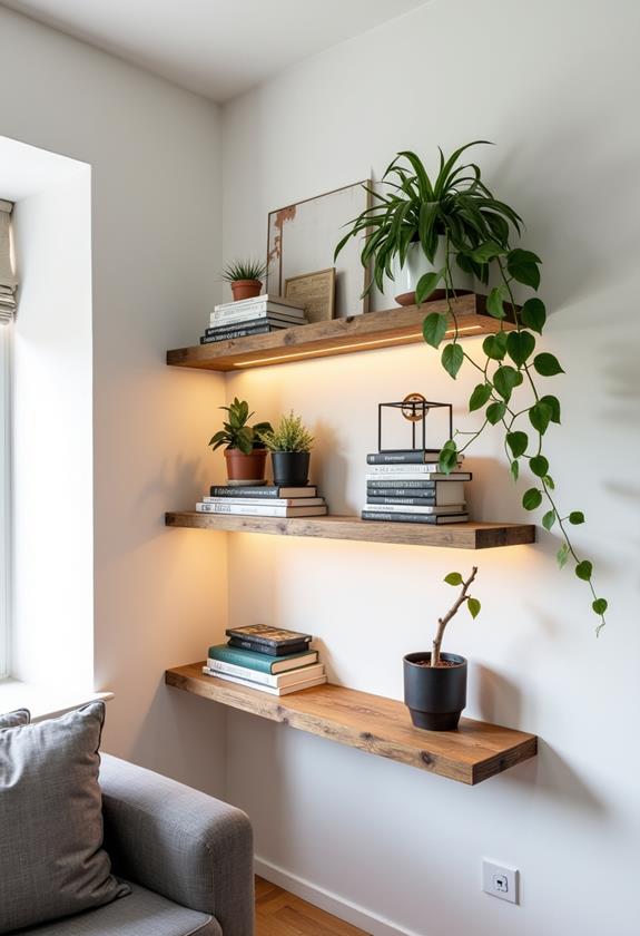creative pallet wood shelves