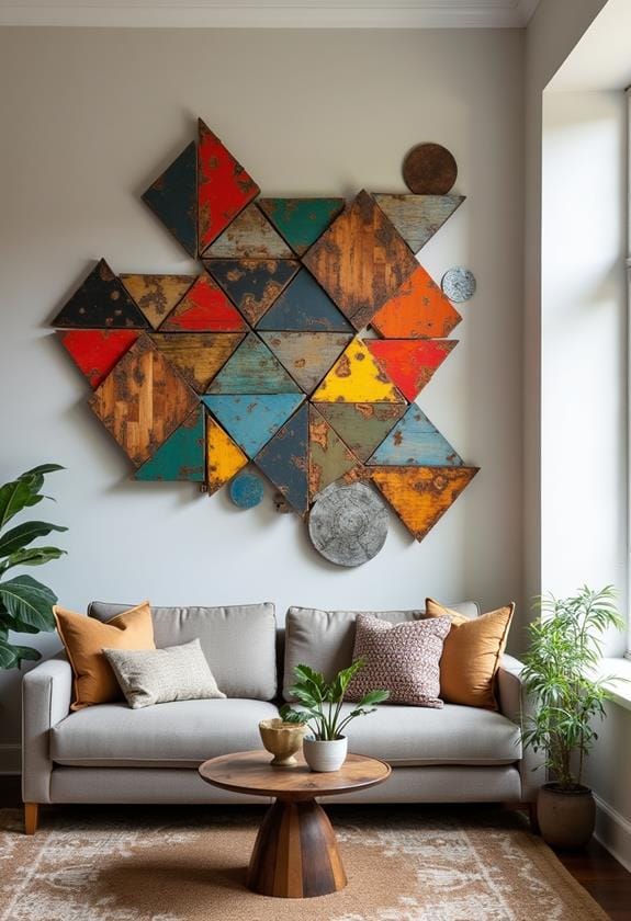 creative upcycled wall art
