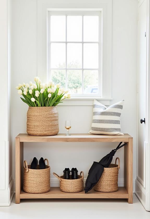 creative woven basket storage