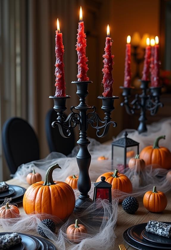 creepy halloween table decoration