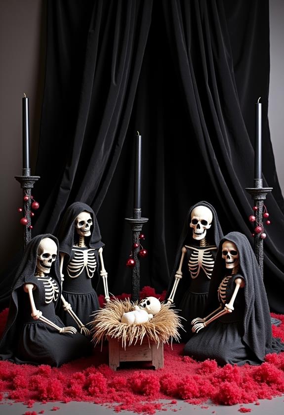 dark christmas display concept