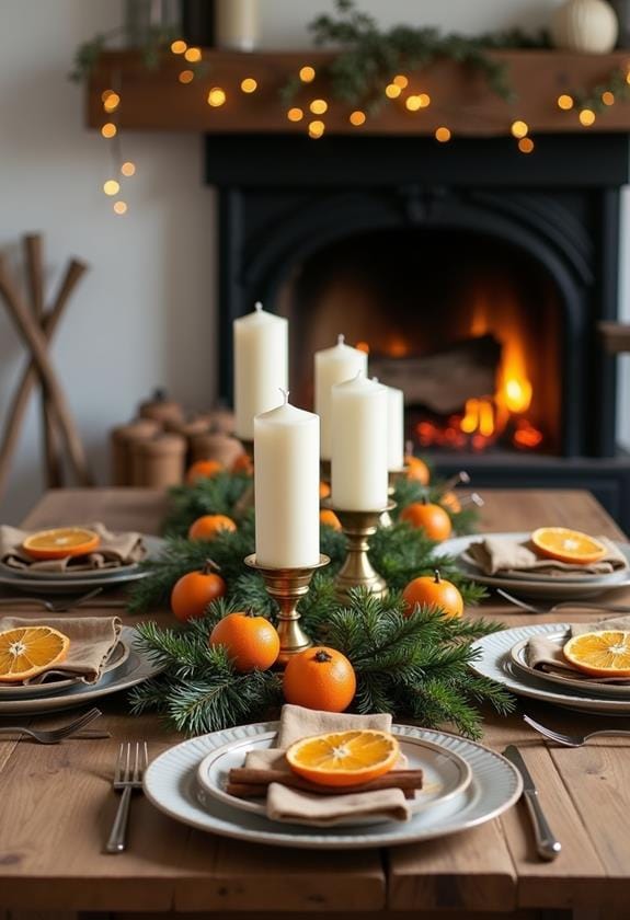 decorative dried orange garlands