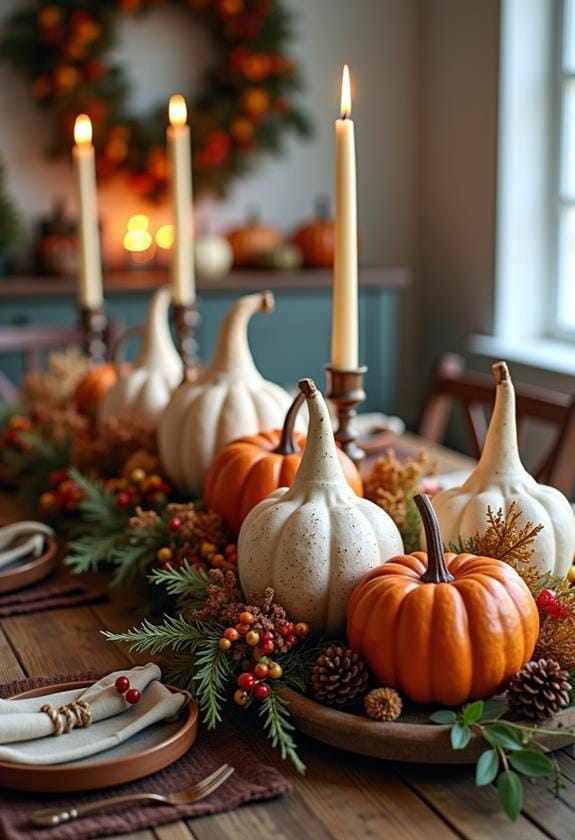decorative gourd table centerpieces