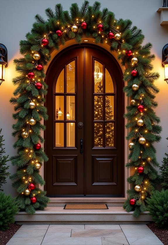 decorative holiday entrance arch