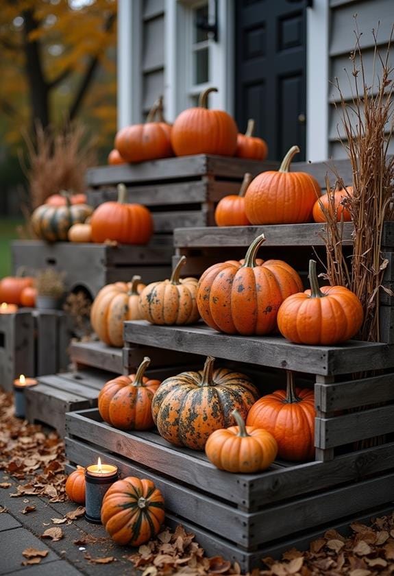 decorative old pumpkin exhibits