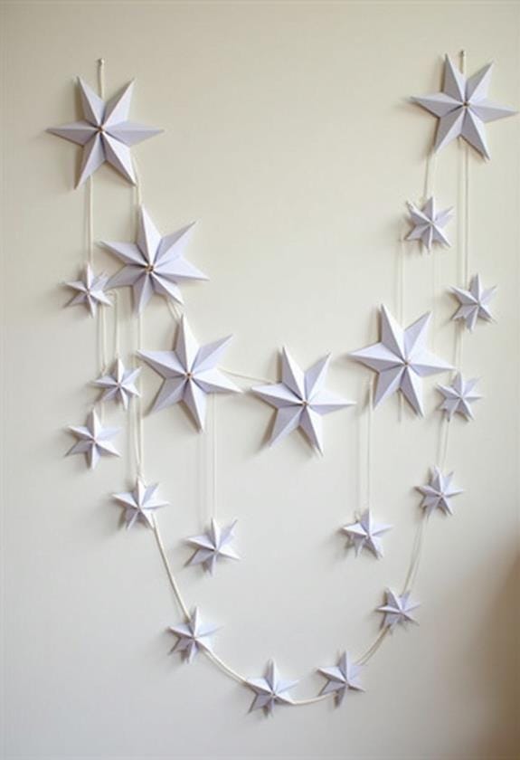 decorative paper star chain