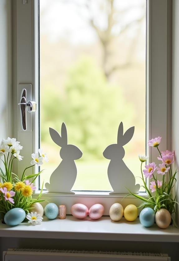 decorative rabbit window stickers