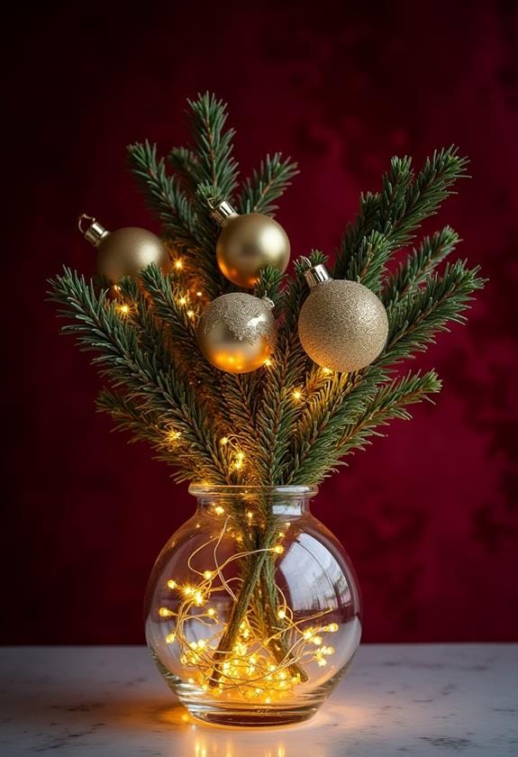 decorative sparkling vase arrangements