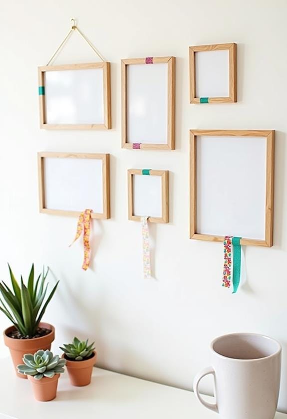 decorative washi tape frames