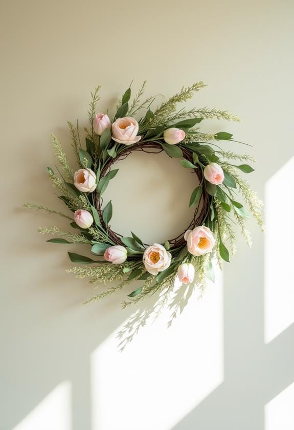 delicate blossom circle arrangement