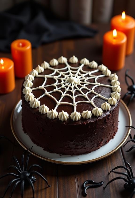 delicate spider web design