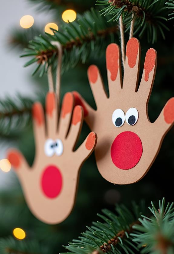 diy handprint reindeer crafts