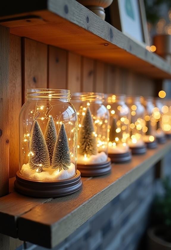 diy mason jar snowglobes