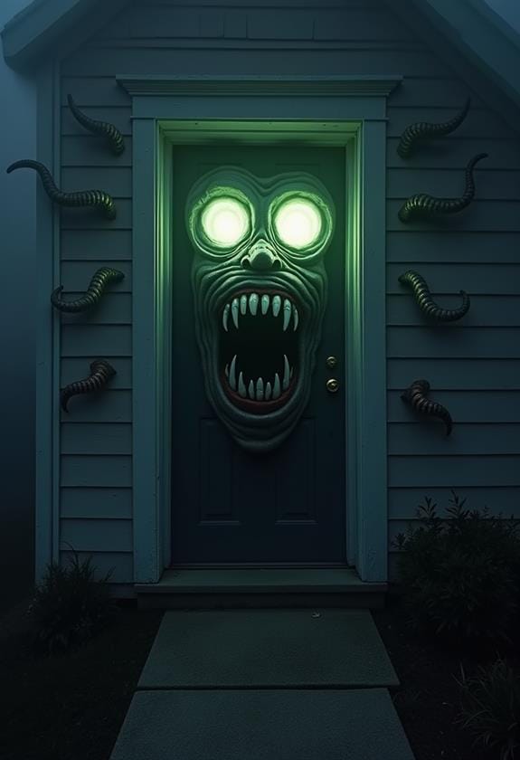 door monster s fearsome face