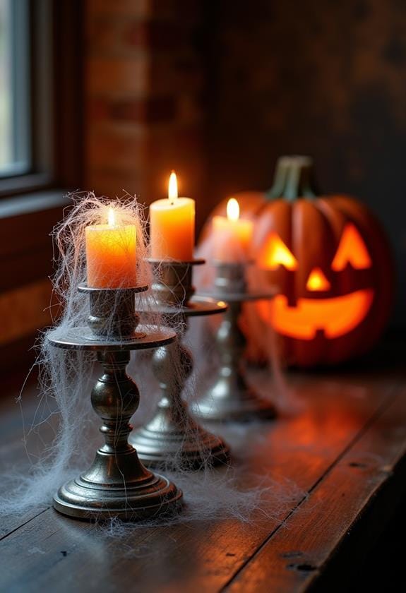 dusty neglected candle holders