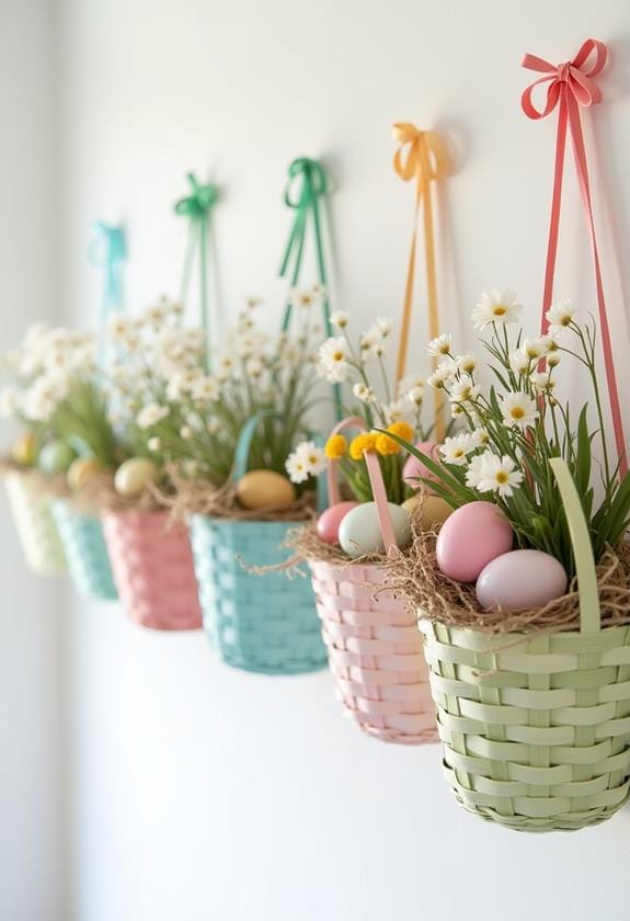 easter basket hanging arrangements