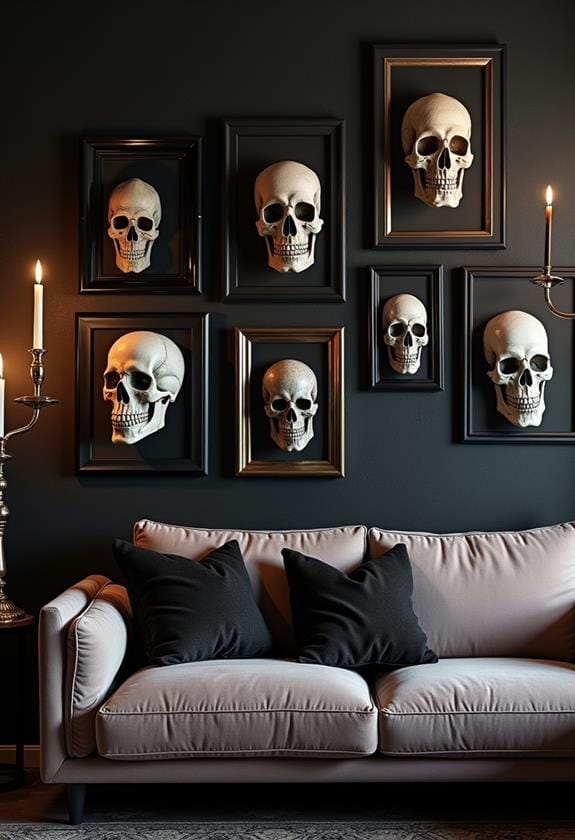 edgy skull art display